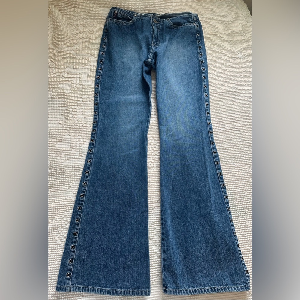Vintage Y2K Guess Jeans flare low rise festival streetwear 90s 2000s